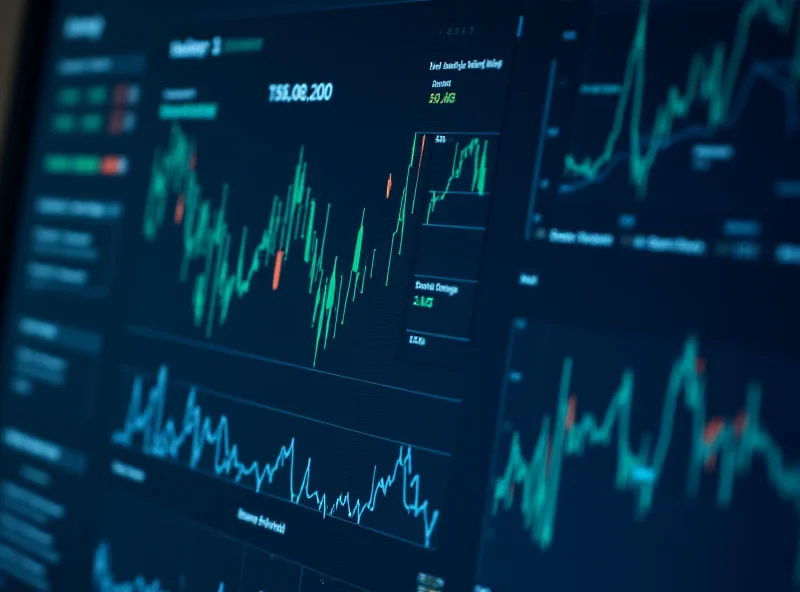AI trading dashboard with charts and data visualizations