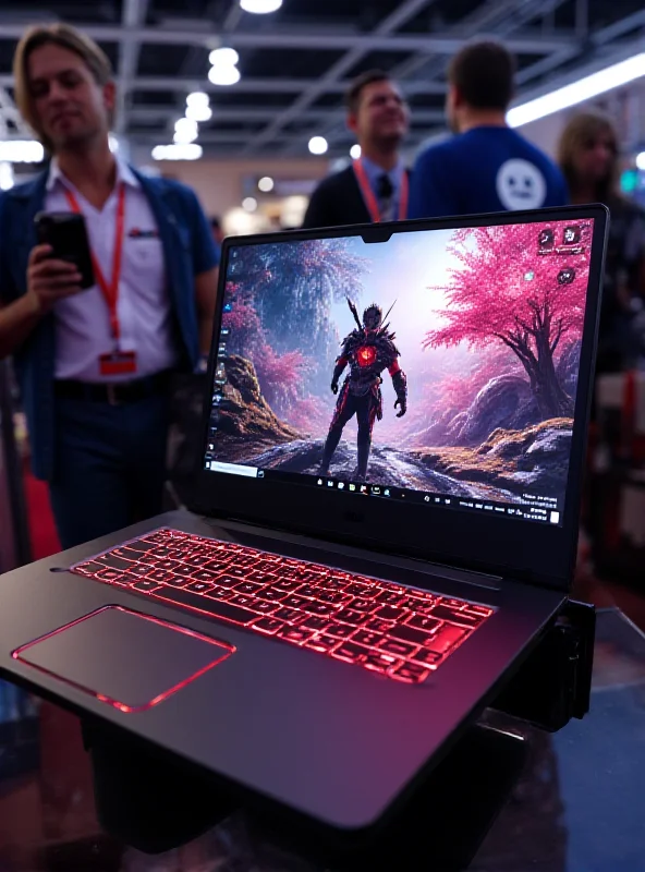 Lenovo Legion 5i gaming laptop on display