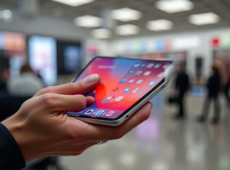 A person holding the new iPad Air M3, showcasing its sleek design.