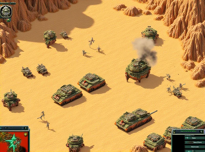 Screenshot from the Command & Conquer game, showing classic RTS gameplay.