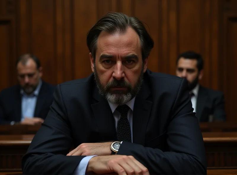 Oussama Ammar looking concerned in a courtroom setting