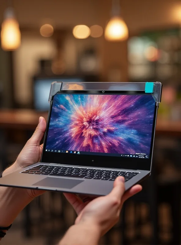 Lenovo IdeaPad 5 2-in-1 laptop in tablet mode, being held by a person in a casual setting.