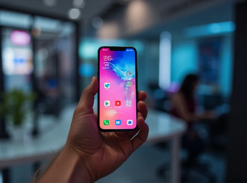 A close-up of a Samsung Galaxy smartphone showcasing its sleek design and vibrant display.