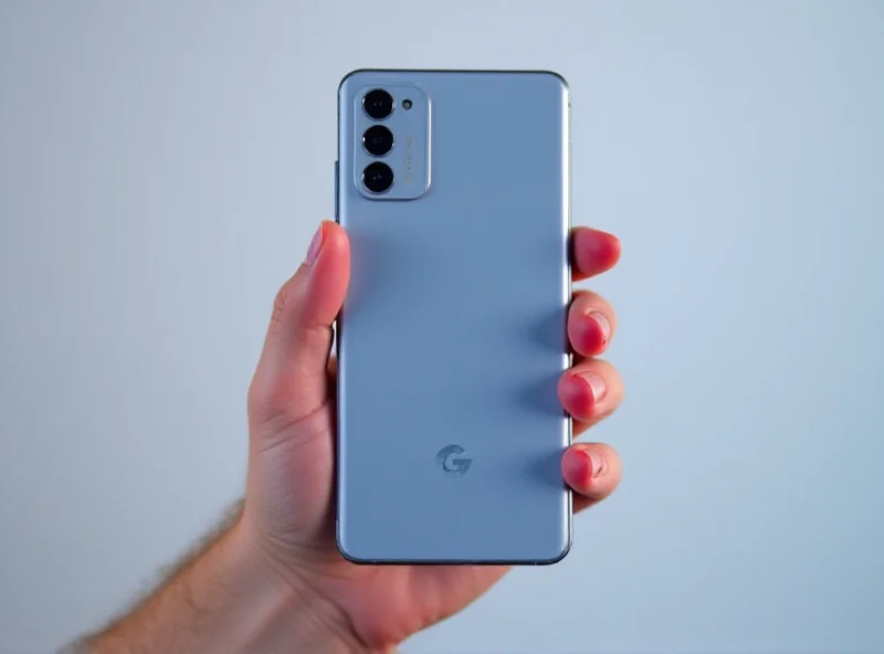 A sleek Google Pixel 9 Pro smartphone displayed against a minimalist background, highlighting its design and camera features.