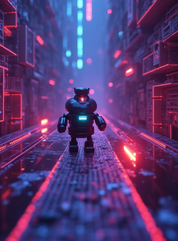 Stylized image of a reinforcement learning agent navigating a complex environment.