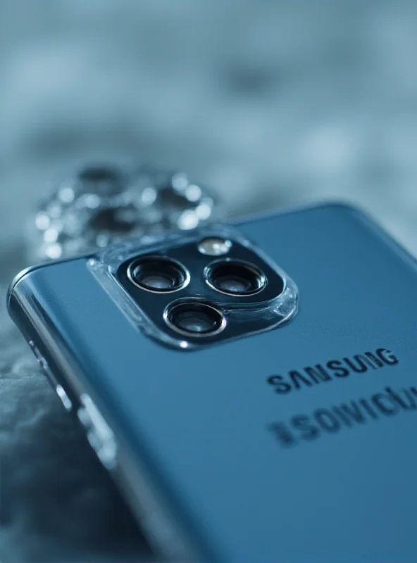 Close up of the Samsung Galaxy S25 Ultra showcasing its camera setup.