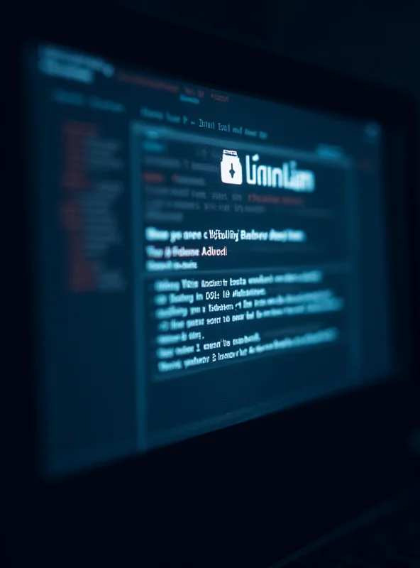 Image of a computer screen displaying a fake ransom note with the BianLian logo.