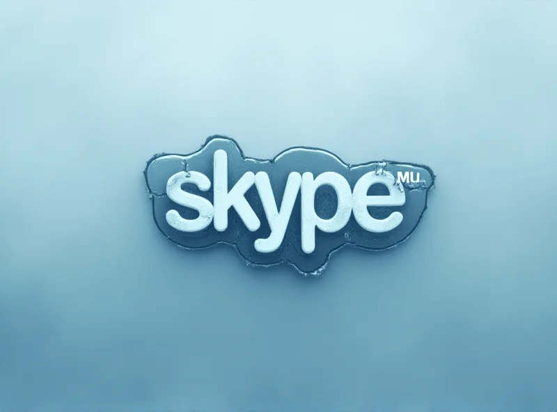 Illustration of a Skype logo fading away.