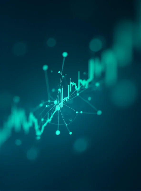 A graph showing stock market data with an overlay of AI analysis.