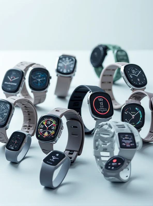 A collection of smartwatches with different designs and functionalities displayed on a digital platform.