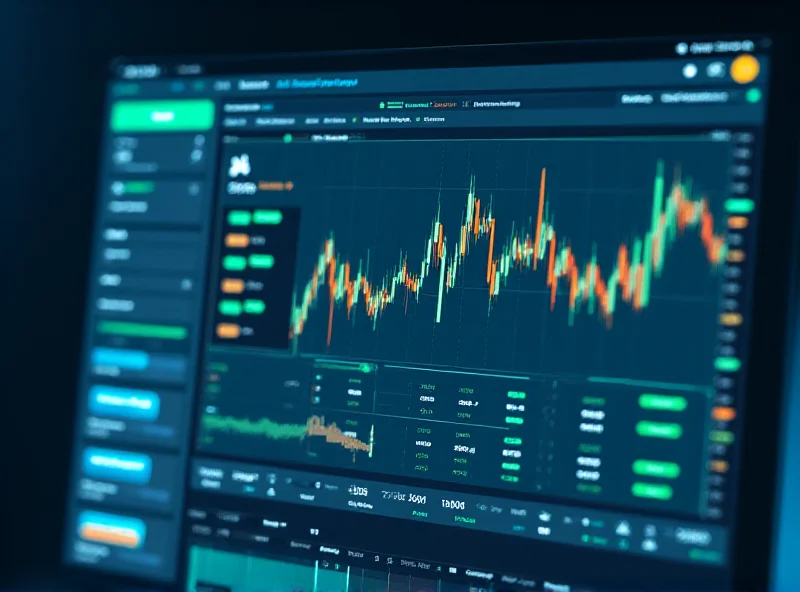 AI trading platform interface with charts and data visualizations