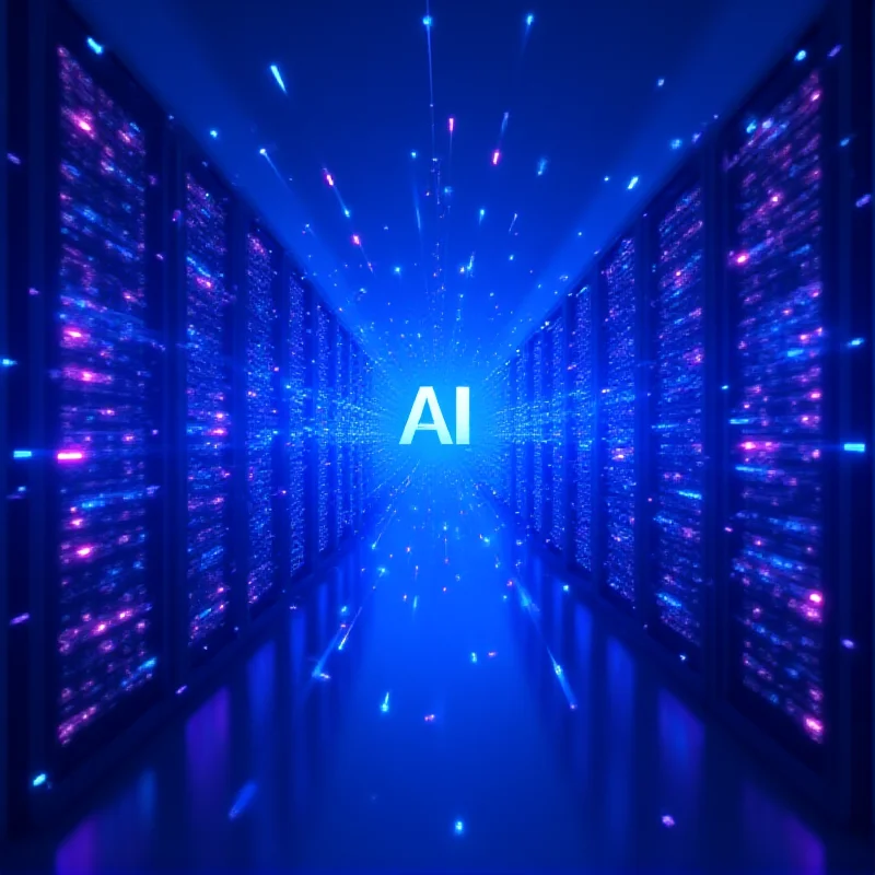 Abstract representation of AI data centers