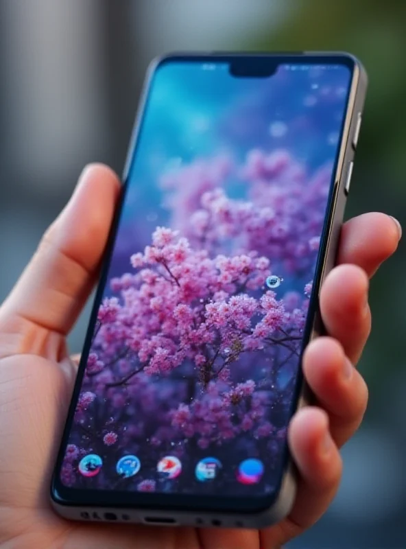 A close-up of the iQOO Z10x 5G smartphone, highlighting its sleek design and vibrant display.
