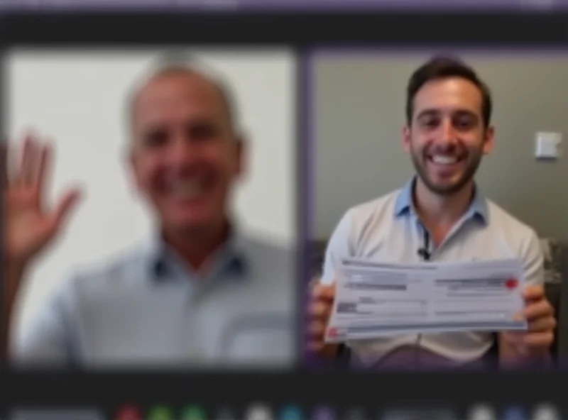 Two people video calling on Microsoft Teams.