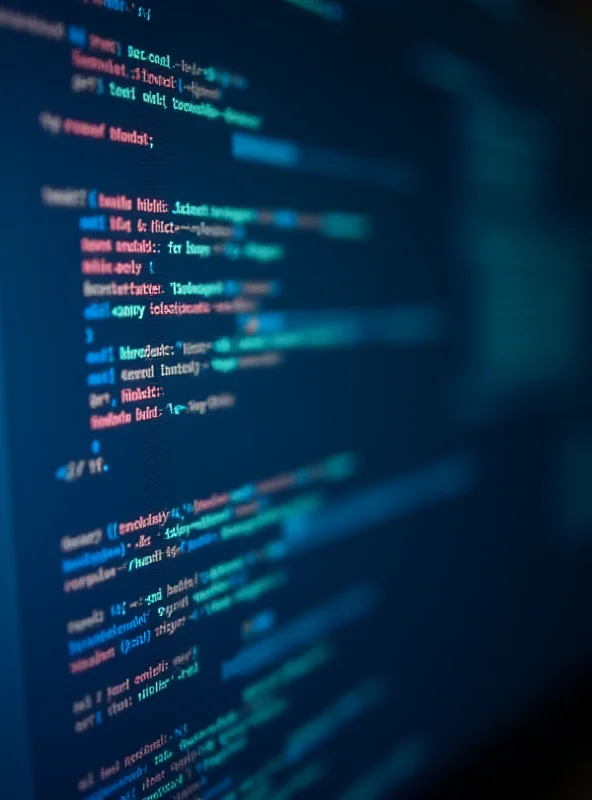 Close up of a computer screen showing code.