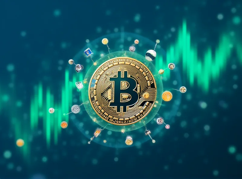 Abstract image of cryptocurrency charts and graphs