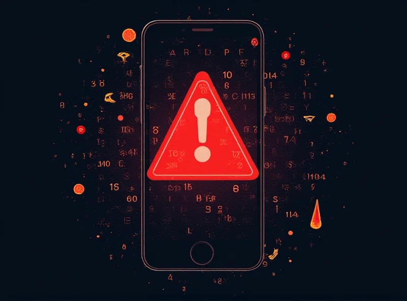 A stylized image of a phone with a warning sign overlayed, representing the threat of phone fraud.