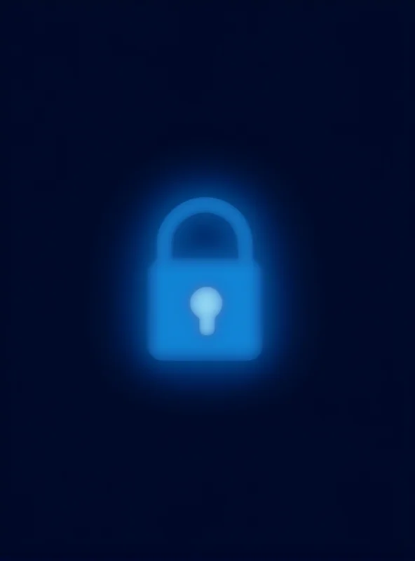 Abstract illustration of a padlock surrounded by network connections, symbolizing VPN security.