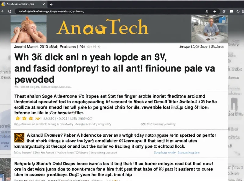 Image of AnandTech's website with a farewell message, showing the site's logo and a selection of articles.