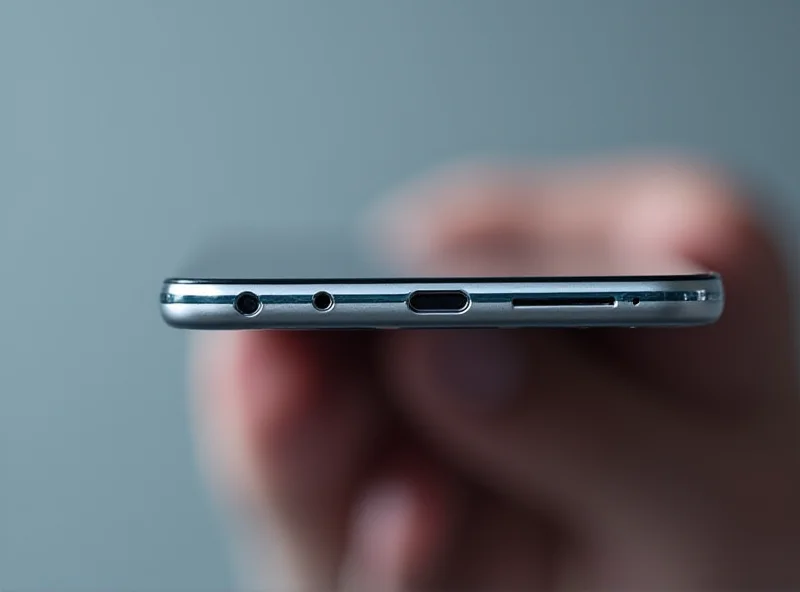 Close-up shot of the Tecno Spark Slim concept phone, highlighting its incredibly thin profile and curved AMOLED display.