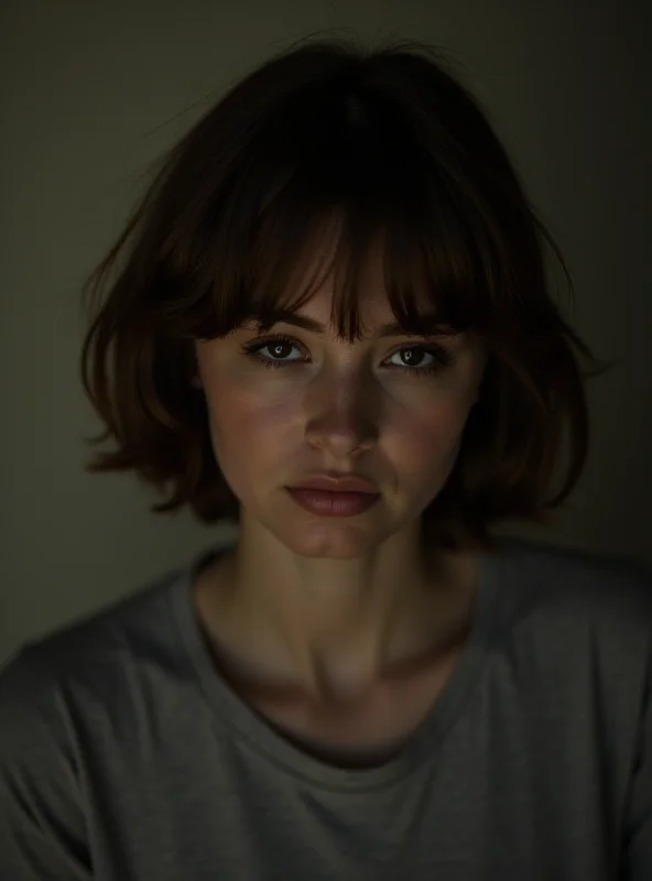 A somber portrait of a teenage girl with a thoughtful expression, hinting at inner turmoil.