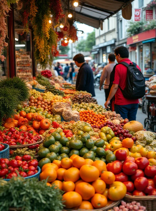 A variety of affordable food items in a market stall