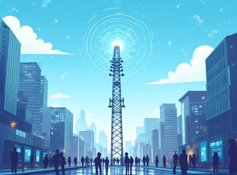 Illustration of a 5G mobile network deployment