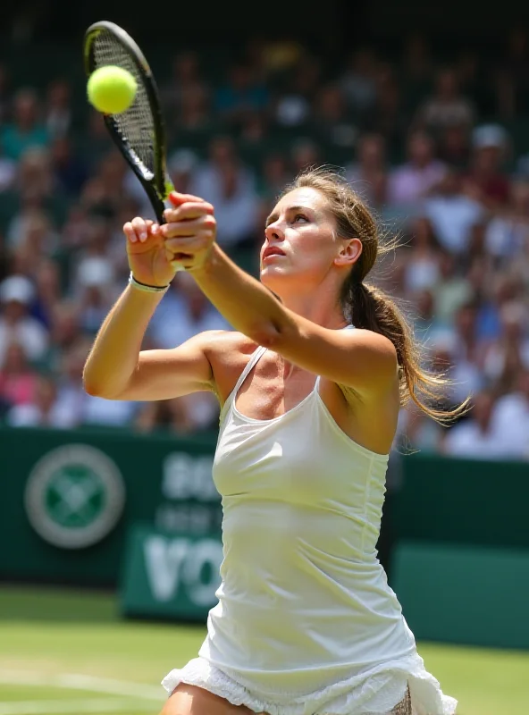Jelena Rybakina serving during a tennis match