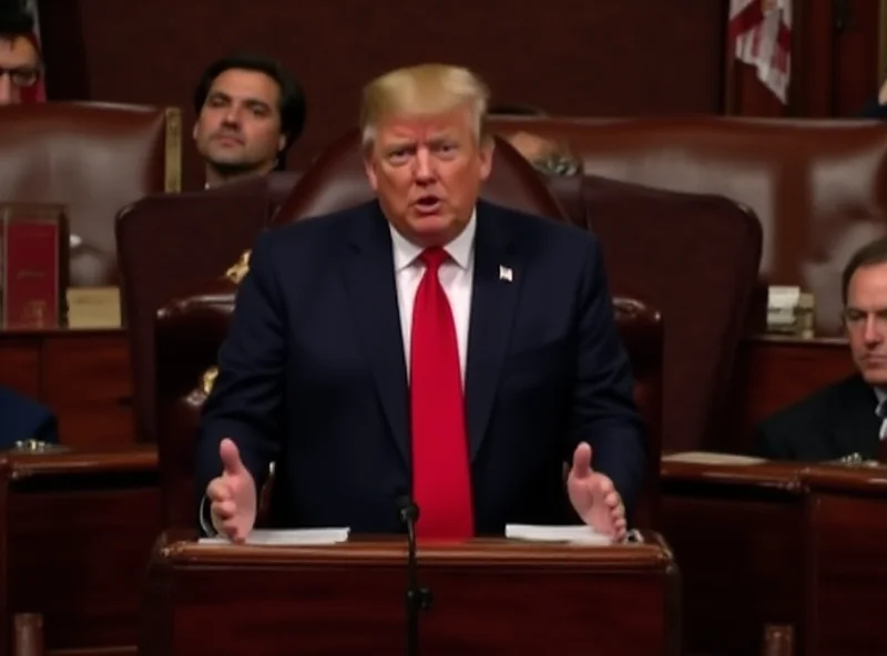Donald Trump addressing a joint session of Congress