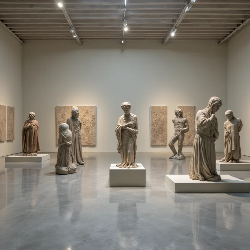 Exhibition view of Berlinde de Bruyckere's sculptures