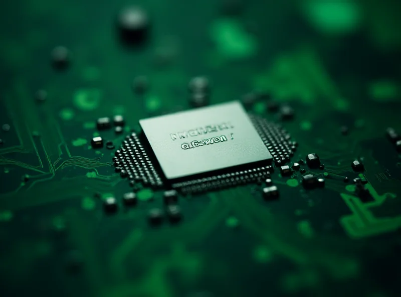 An Nvidia H100 chip on a circuit board