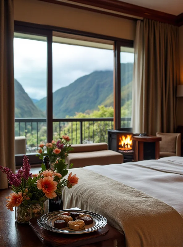 Interior of a luxurious hotel room in the Scottish Highlands