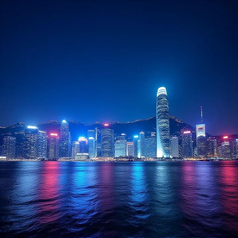 A panoramic view of Hong Kong's skyline at night, showcasing the modern architecture and vibrant atmosphere that attracts millions of tourists each year.
