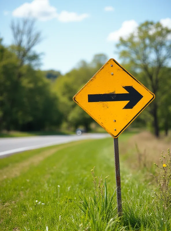 A sign indicating a road diversion.