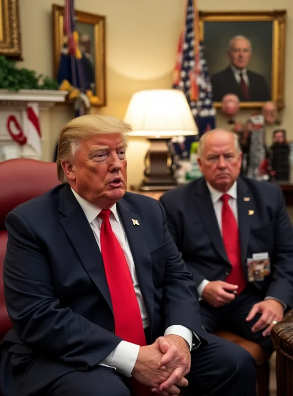 Donald Trump and JD Vance speaking in the Oval Office
