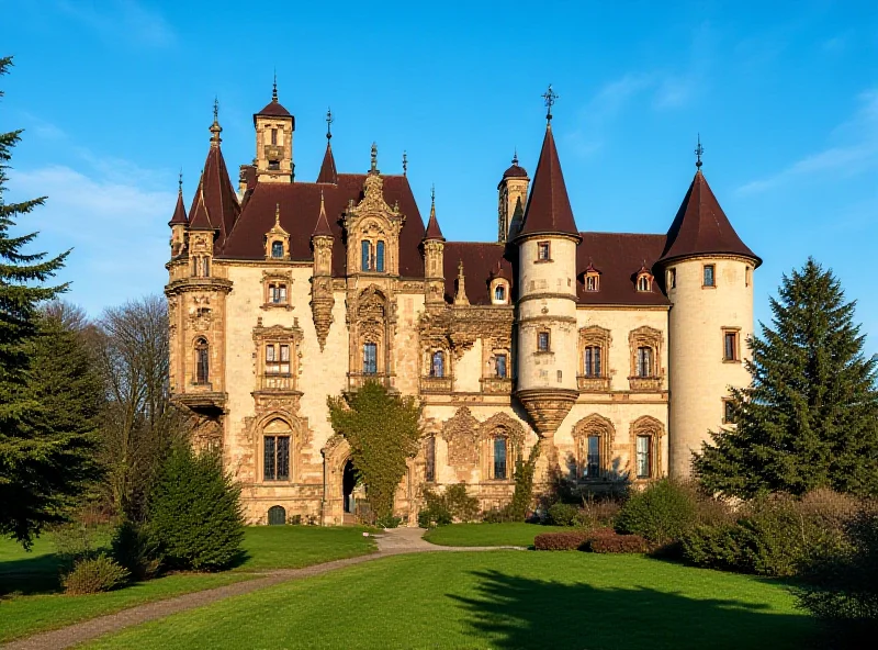 Exterior of Valtice Castle in the Czech Republic
