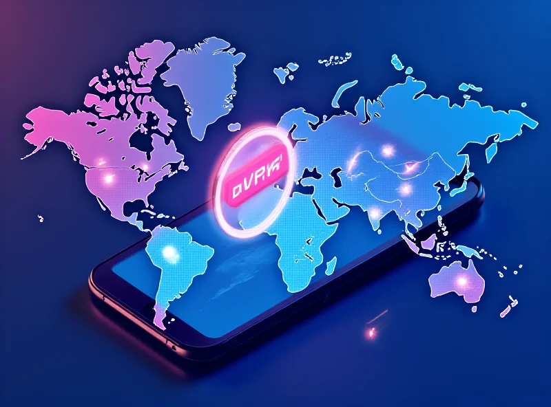 Illustration of a smartphone with a VPN icon overlayed on a world map