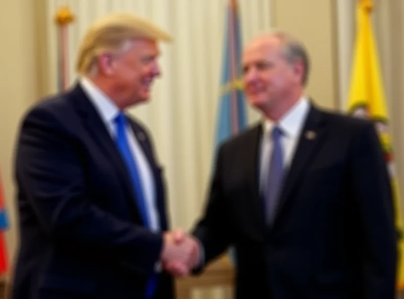 Donald Trump and Volodymyr Zelenskyy shaking hands