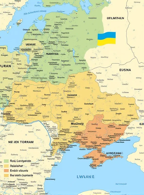 Map of Ukraine highlighting natural resources