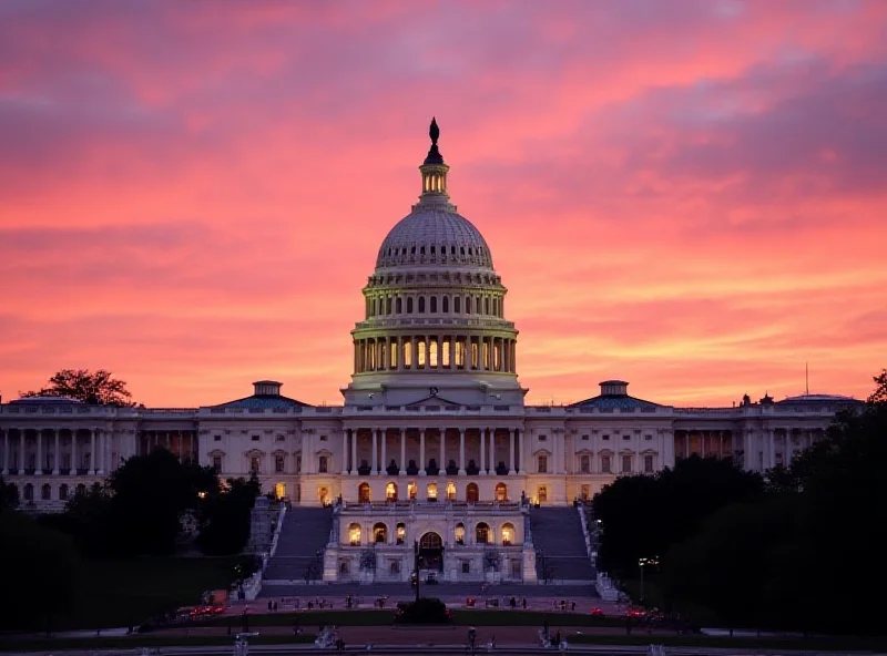 U.S. Capitol Building at dusk.