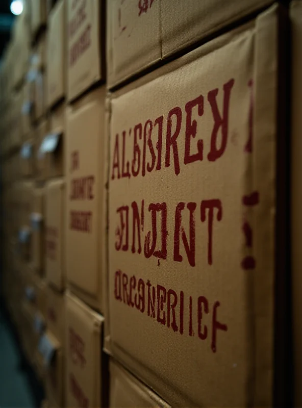 A stack of boxes labeled classified documents.
