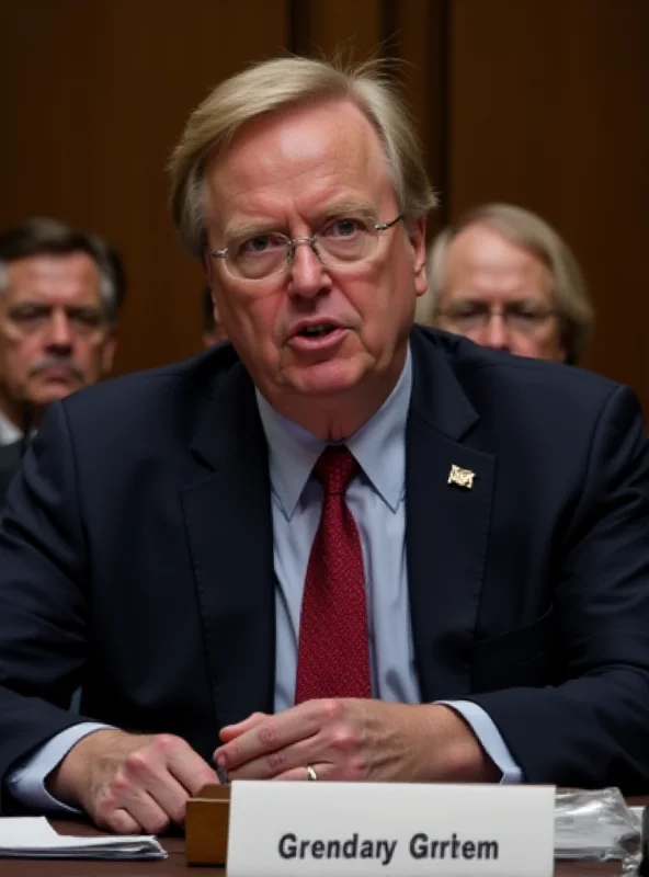 Lindsey Graham speaking at a senate hearing with a serious expression