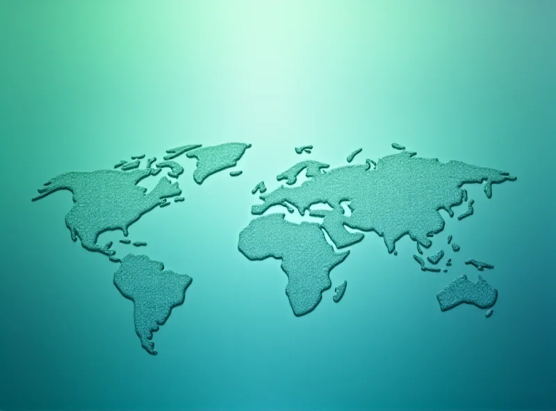 Conceptual image of world map with aid symbols like hands and money, symbolizing reimagining foreign aid for a multipolar world.