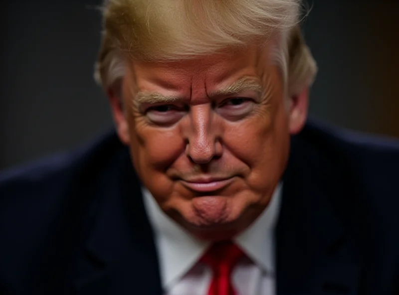 Donald Trump winking at a reporter