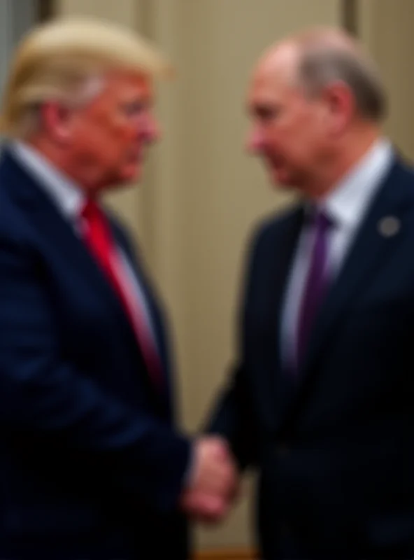Image depicting Donald Trump shaking hands with Vladimir Putin.