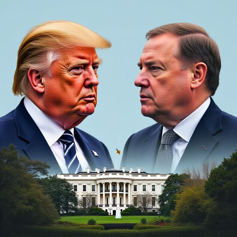 Collage of Donald Trump, Volodymyr Zelenskyy, and the White House.