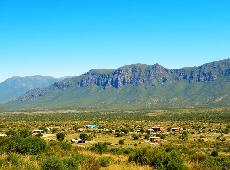 A panoramic view of the mountainous landscape of Lesotho.