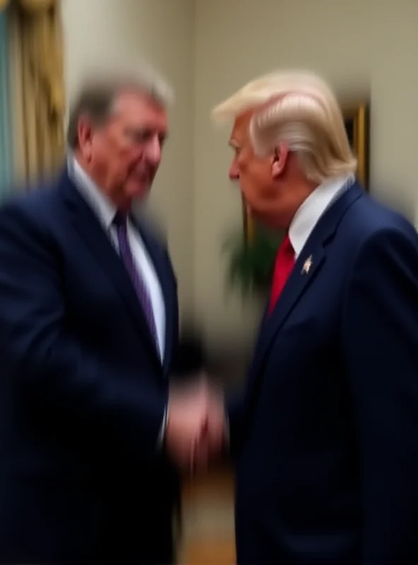 Keir Starmer and Donald Trump shaking hands in a formal setting