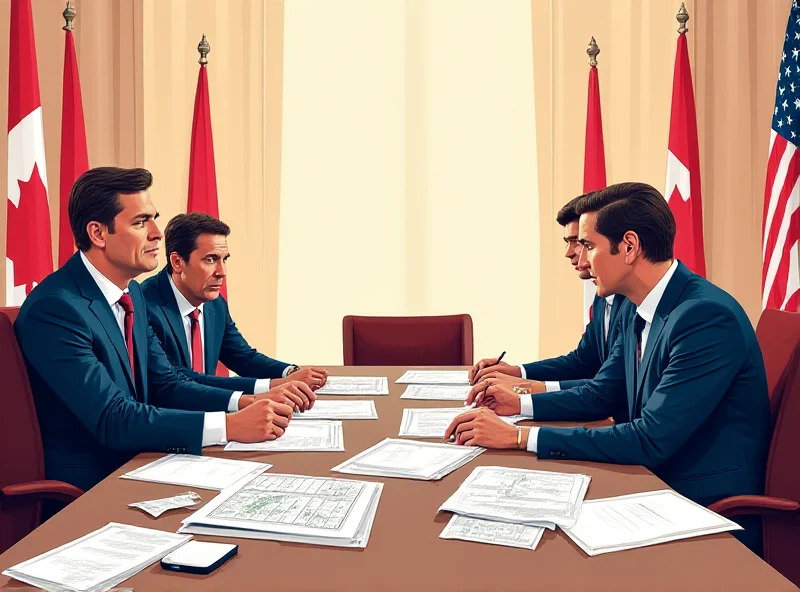 Illustration of trade negotiations between Canada and the US