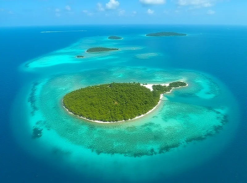 Map of the Chagos Islands archipelago in the Indian Ocean.